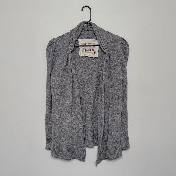 Anthropologie Kyu Yamate Meguro River Cardigan Gray Medium Wool Blend Sweater - Picture 2 of 6